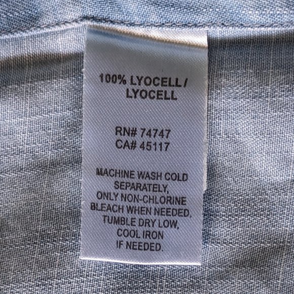 Natural Reflections (from BASSPRO SHOPS) Light Chambray Tank Top with buttons XL - Picture 12 of 14